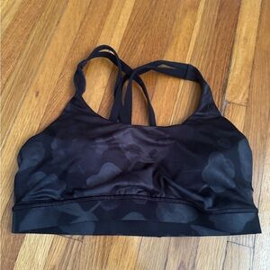 lululemon athletica Black Floral Sports Bra